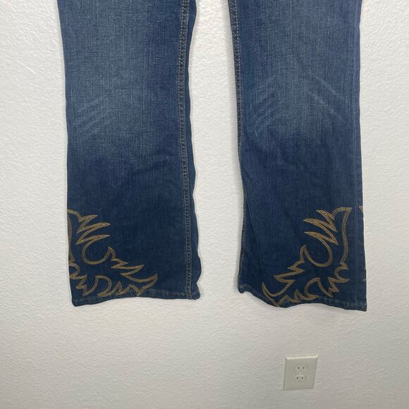 Cruel Denim Womens Jeans Size 26 Hannah Denim Blue Bootcut Embroidered - Picture 8 of 14